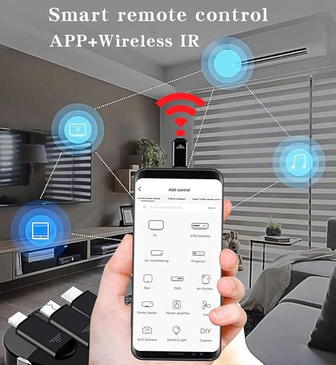 R09 Mini IR Remote | Universal Smartphone Controller (AC/TV/DVD/STB)