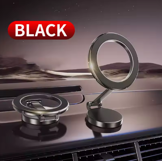 Alloy 360° Foldable Magnetic Phone Holder | Universal MagSafe Mount for Car, Home & Office